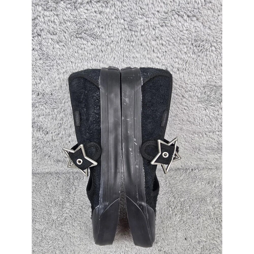 Vans Starz Shoes Women’s 8.5 Mary Jane Stars Buckle Black Suede NEW - Picture 4 of 8